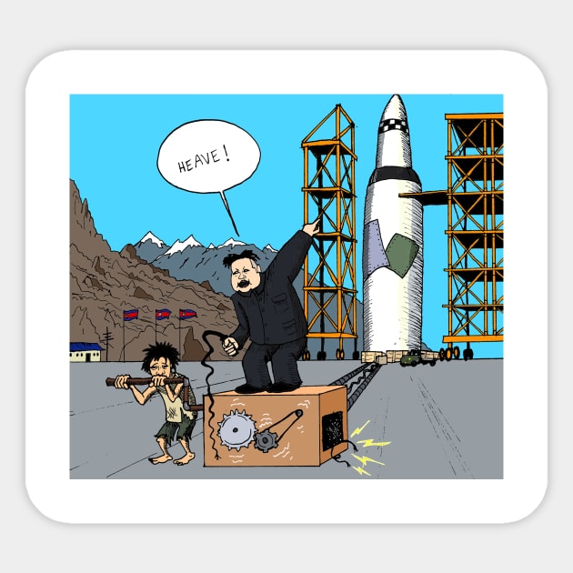 North Korea Nuclear Sticker by Felipe.Makes.Cartoons